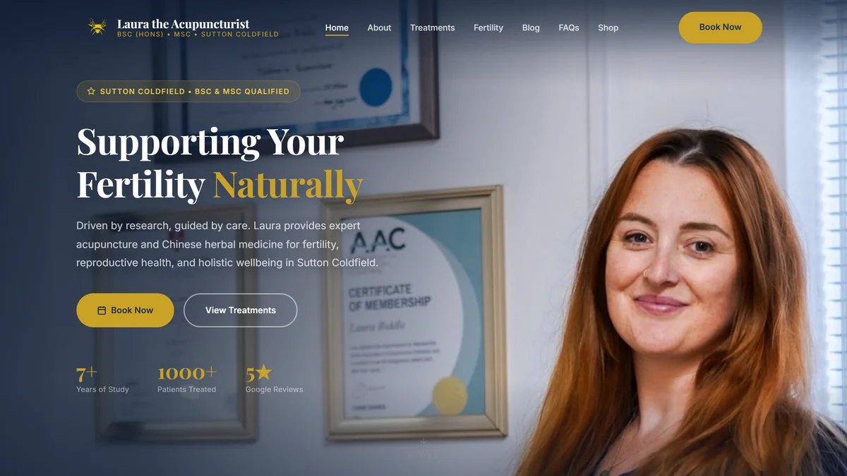 Laura The Acupuncturist's website