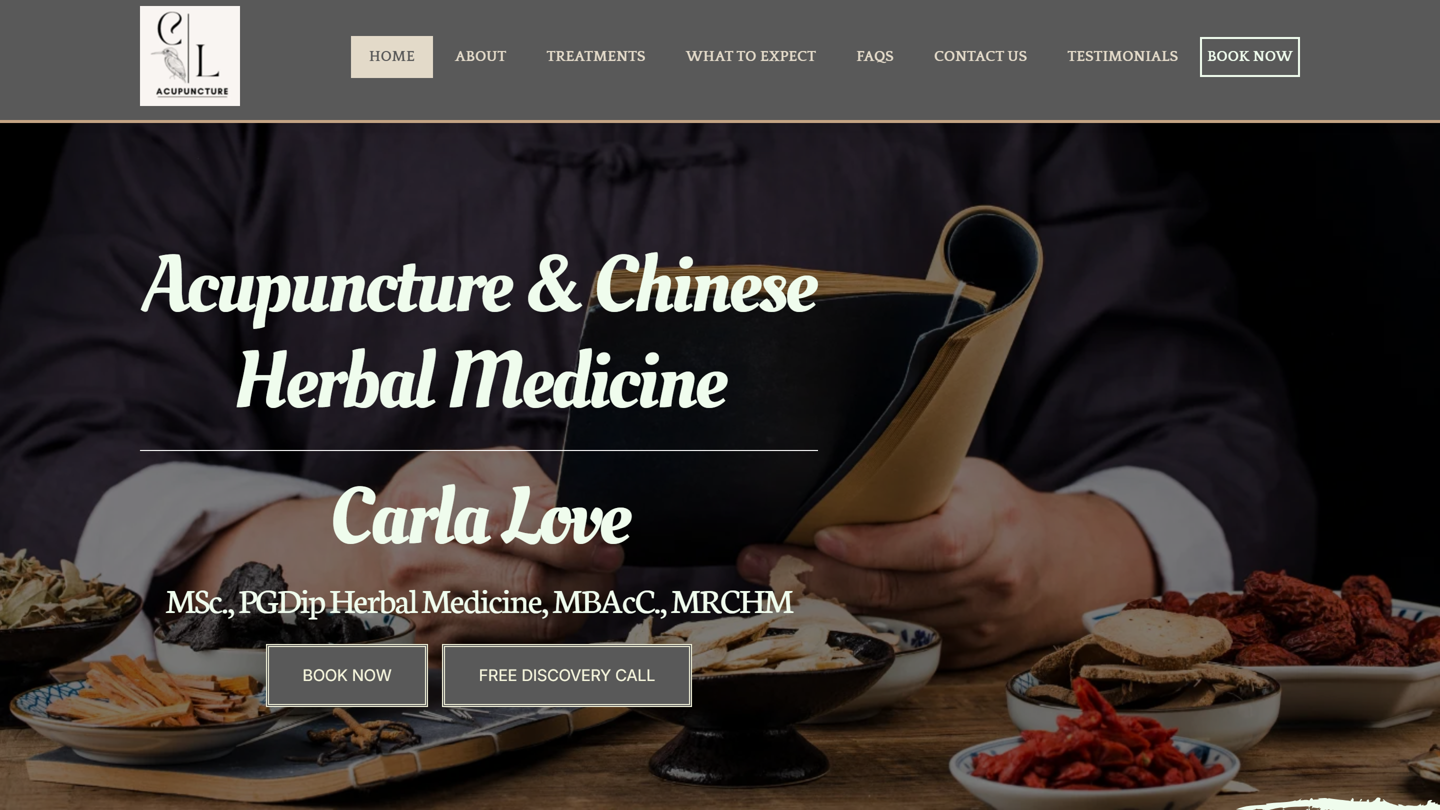Carla Love website homepage
